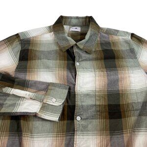 NN07 No Nationality Plaid Button Front Shirt Mens 2XL Checks Cotton Pocket